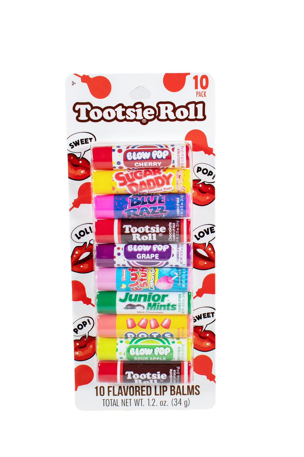 BALSAMOS LABIALES DE TOOTSIE ROLL 10 PZ