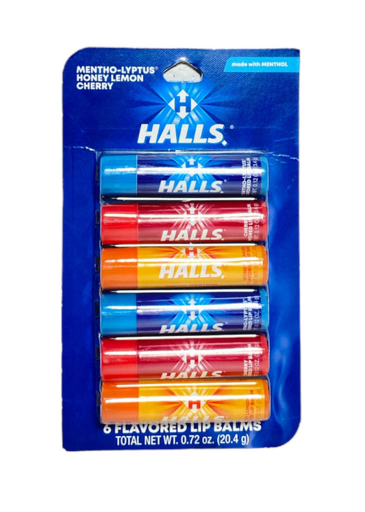 BALSAMOS LABIALES DE HALLS 6 PZ